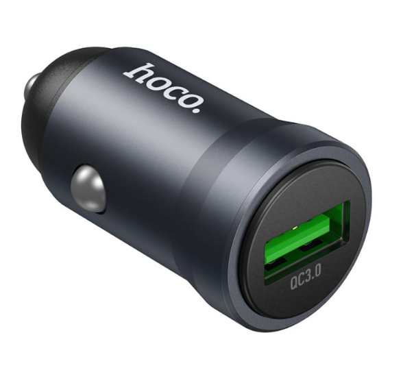 Автомобильное ЗУ HOCO Z62 Energy singl-port QC3.0 car charger Metal gray купить оптом купить оптом