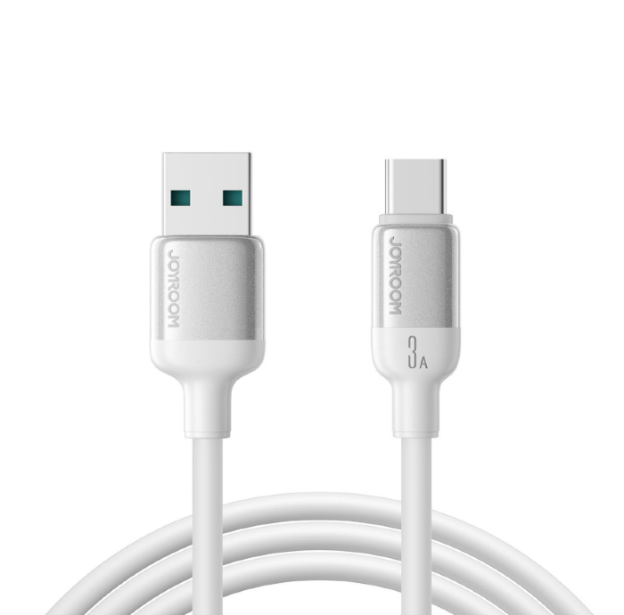 Кабель JoyRoom S-A62 Lively Series 3A Fast Charging Data Cable (USB-A to Type-C) 1.2m-White купить оптом купить оптом