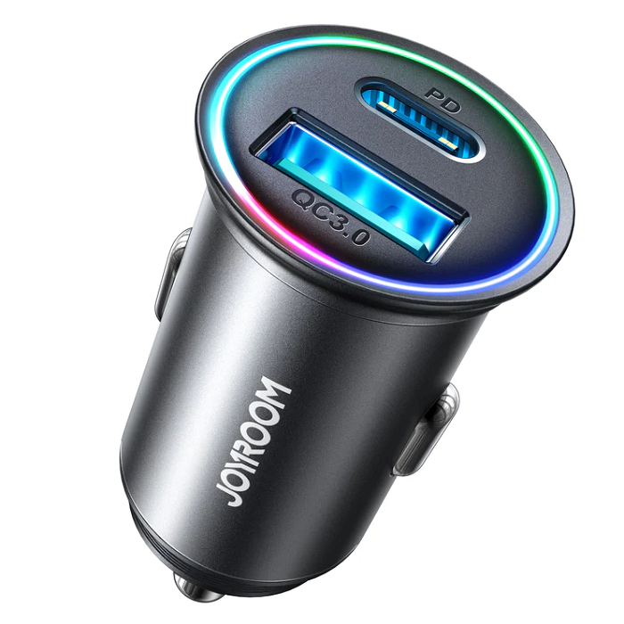 Автомобильная зарядка JoyRoom JR-CCN04 A+C 60W A+C mini Metal Car Charger купить оптом купить оптом