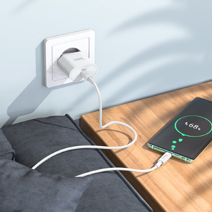 Зарядка hoco C94A Metro single port PD20W charger set (Type-C TO Type-C) (EU) купить оптом купить оптом
