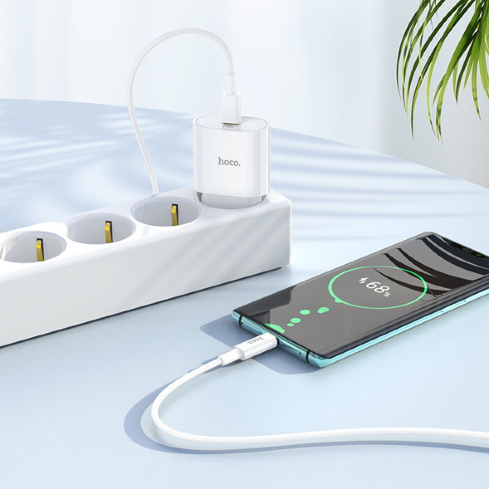 Зарядка hoco C94A Metro single port PD20W charger set (Type-C TO Type-C) (EU) купить оптом купить оптом