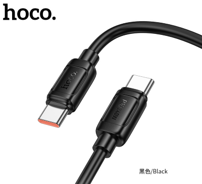 Кабель HOCO X115 Surpass 240W fast charging data cable Type-c to Type-c Black