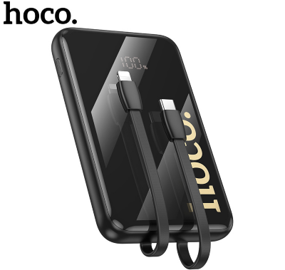 Внешний Аккумулятор HOCO Q37 Graceful 22.5W+PD20W power bank with two cables(10000mAh) Black