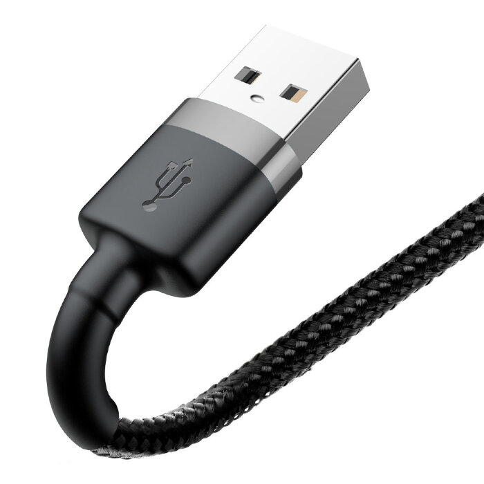 Кабель Baseus cafule Cable USB For iP 2A 3m (CALKLF-RG1) - Gray+Black купить оптом купить оптом