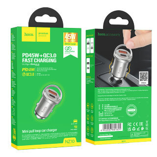 Автомобильное ЗУ Hoco NZ10 handy PD45W+QC3.0 car charger - Cеребро купить оптом купить оптом
