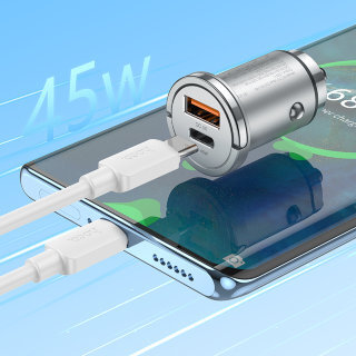 Автомобильное ЗУ Hoco NZ10 handy PD45W+QC3.0 car charger - Cеребро купить оптом купить оптом
