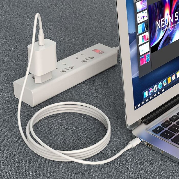 Кабель hoco X51 High-power 100W charging data cable Type-C to Type-C (L=1M) - White купить оптом купить оптом
