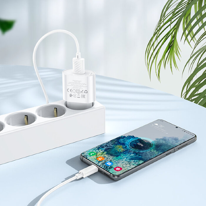 Зарядка Hoco C109A Fighter single port QC3.0 charger(EU) - White купить оптом купить оптом