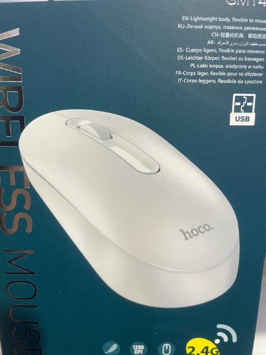 Компьютерная мышка hoco GM14 Platinum 2,4G - White купить оптом купить оптом