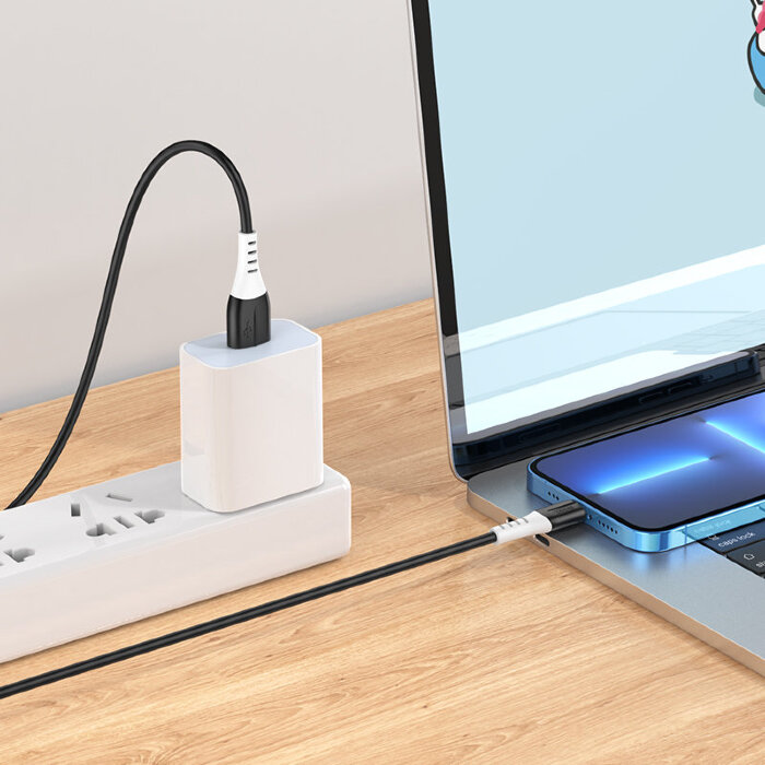 Кабель Hoco X82 iP silicone charging data cable - Black купить оптом купить оптом