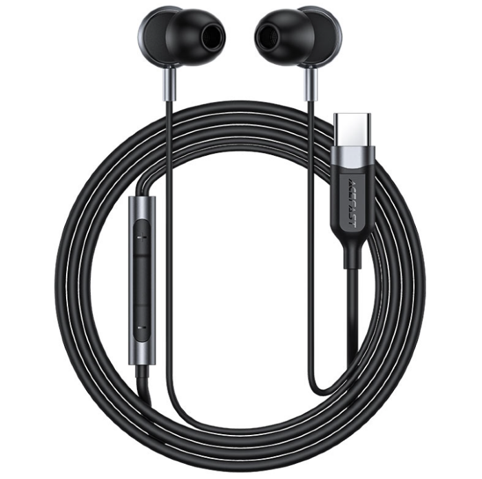 Наушники ACEFAST L6 USB-C in-ear wired earphones with mic, Black