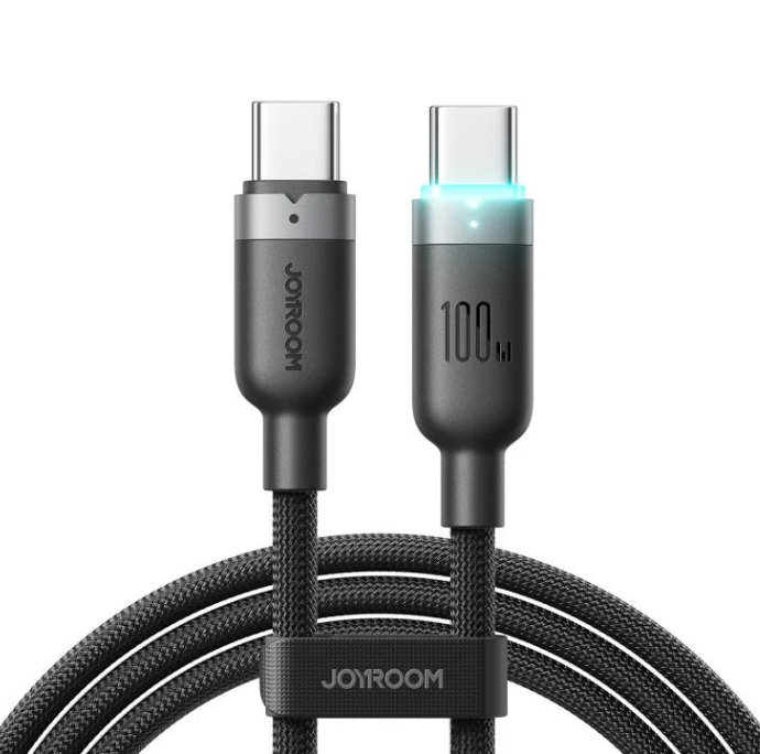 Кабель JoyRoom S-A63 StarWay Series 100W Auto Power-Off Fast Charging Data Cable (Type-C to Type-C) 1.2m – Black купить оптом купить оптом