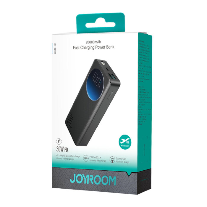 Power Bank Joyroom JR-PBF02 30W 20000mAh - Black ?With USB to Type-C Cable 0.25m-Black? купить оптом купить оптом