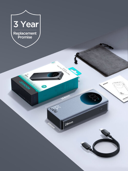 Power Bank Joyroom JR-PBF04 65W Digital Display Fast Charging 20000mAh - Black ?with Type-C To Type-C 100W 1.2M cable black? купить оптом купить оптом