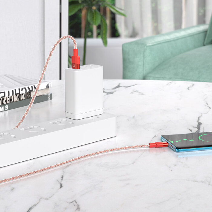 Кабель Hoco X99 crystal junction silicone charging data cable Type-C - Серый