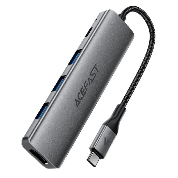 USB-C хаб ACEFAST J16 USB-C 5-in-1 HUB docking station - Metal gray купить оптом купить оптом