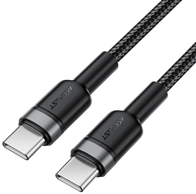 Кабель ACEFAST C22-03 USB-C to USB-C aluminum alloy charging data cable, Black купить оптом купить оптом