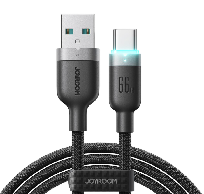 Кабель JoyRoom S-A63 StarWay Series 66W Auto Power-Off Fast Charging Data Cable (USB-A to Type-C) 1.2m – Black купить оптом купить оптом