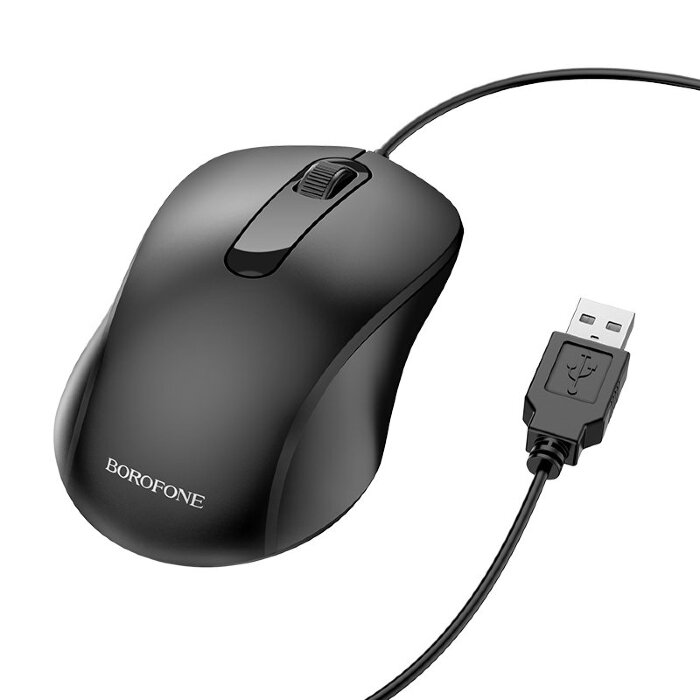 Компьютерная мышка Borofone Sensitive 1.5m BG4 - Black купить оптом купить оптом