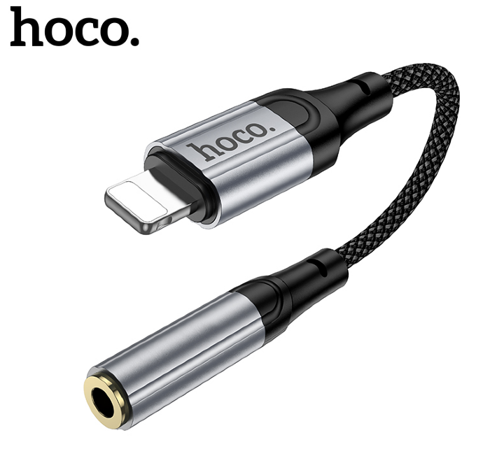 Переходник HOCO LS36A Fresh digital audio converter IP to 3.5 Metal gray купить оптом купить оптом