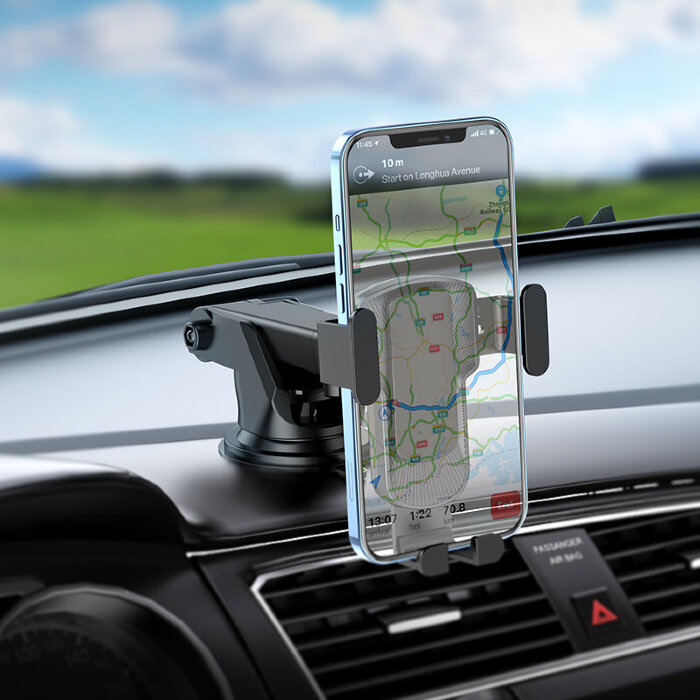 Автодержатель hoco CA104 vertical and horizontal telescopic gravity vehicle holder - Black купить оптом купить оптом