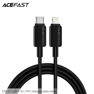 Кабель ACEFAST C26-01 USB-C to L PVC charging data cable - Black