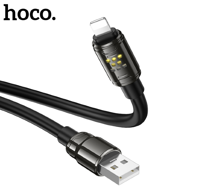 Кабель HOCO U143 Joy charging data cable IP Black купить оптом купить оптом