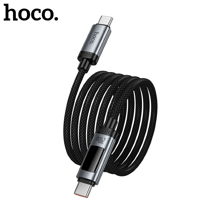 Кабель HOCO U148 Lord 240W digital display charging data cable Type-C to Type-C Black купить оптом купить оптом