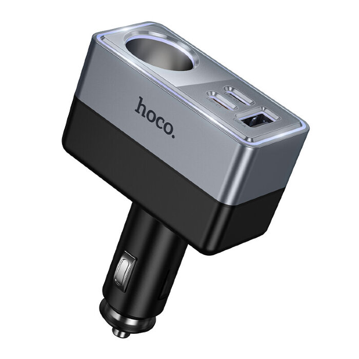 Автомобильное зарядное устройство HOCO Z65A Smart cigarette lighter(PD45W/2C1A) car charger - Black купить оптом купить оптом