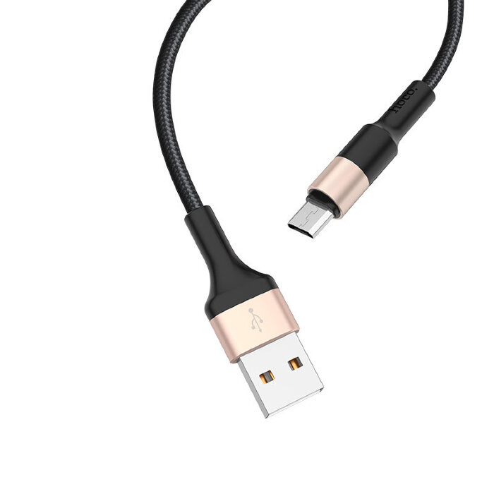 Кабель hoco X26 Xpress Micro - Черно/Золотой купить оптом купить оптом