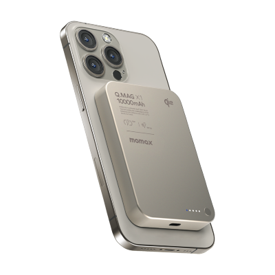 Внешний аккумулятор MOMAX IP136Q2L Q.Mag X1 Qi2 Magnetic wireless power bank 10000mAh Gen 2 - Titanium