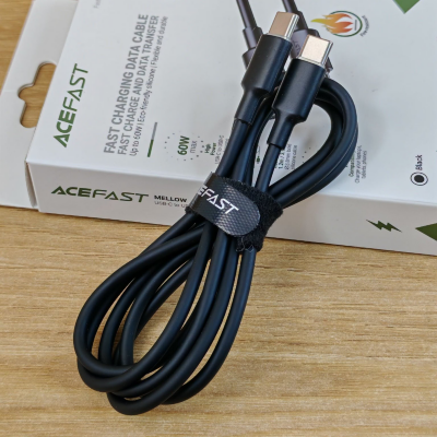Кабель ACEFAST C25-03 USB-C to USB-C silicone charging data cable - Black