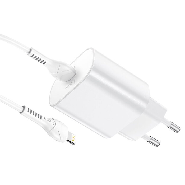 Зарядка hoco N22 Jetta PD25W charger set (Type-C to iP) (EU) - White купить оптом купить оптом