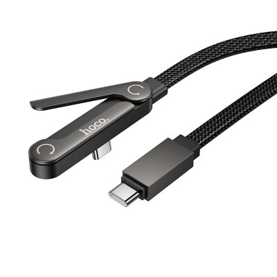 Кабель HOCO U150 Exquisite bracket 60W charging data cable Type-c to Type-c - Black