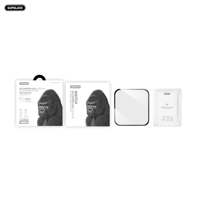 Защитная пленка для часов SupGlass XC-50 3D Curved full AB Glue Screen Protector для 45mm серии 7/8/9.