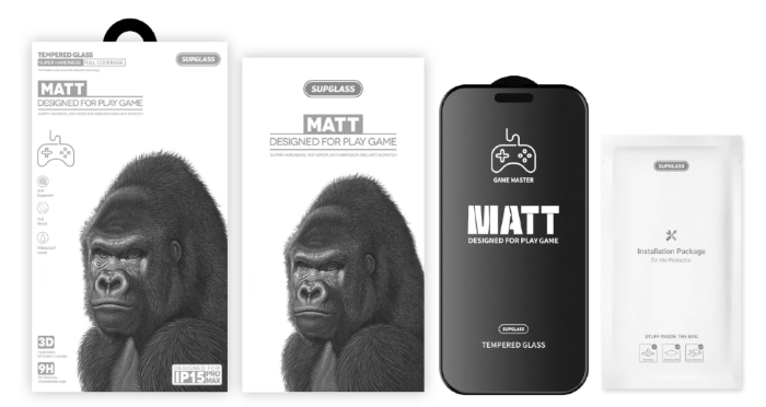 Защитное Стекло SupGlass XC-13 Full Coverage Matt Gaming Glass IP 14 Pro (6.1) купить оптом купить оптом