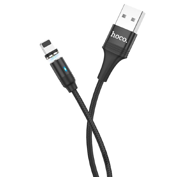 Кабель hoco U76 Magnetic charging cable Lightning - Black купить оптом купить оптом