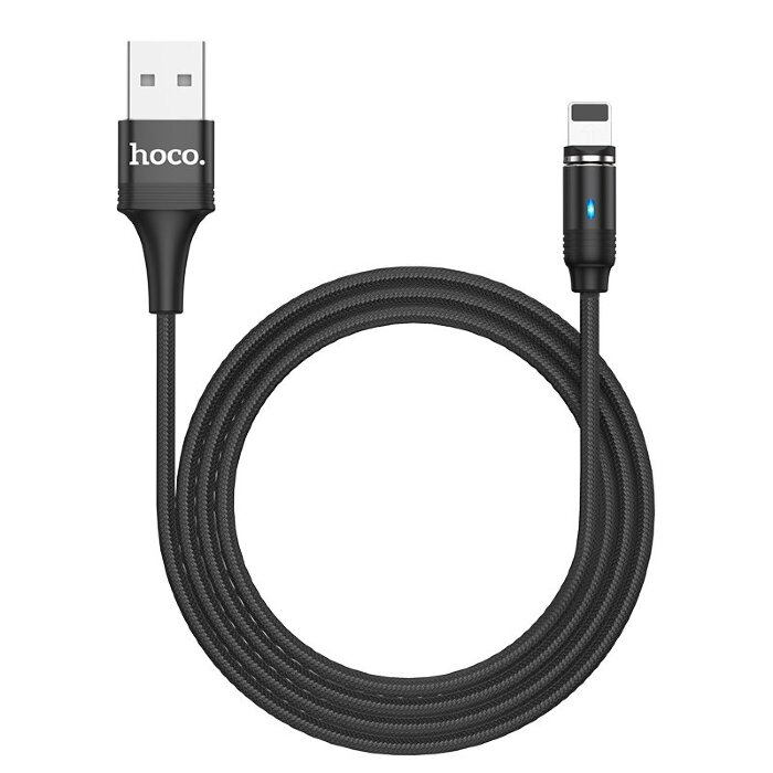 Кабель hoco U76 Magnetic charging cable Lightning - Black купить оптом купить оптом