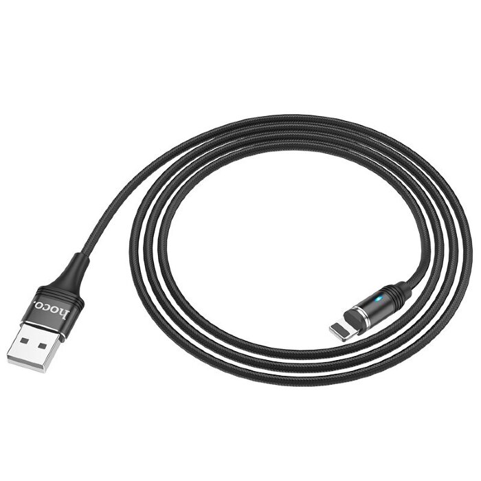 Кабель hoco U76 Magnetic charging cable Lightning - Black купить оптом купить оптом