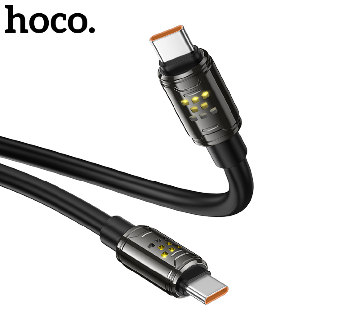 Кабель HOCO U143 Joy 240W charging data cable Type-c-to-Type-c Black купить оптом купить оптом
