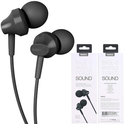 Наушники REMAX RM-501 Earphone - Black