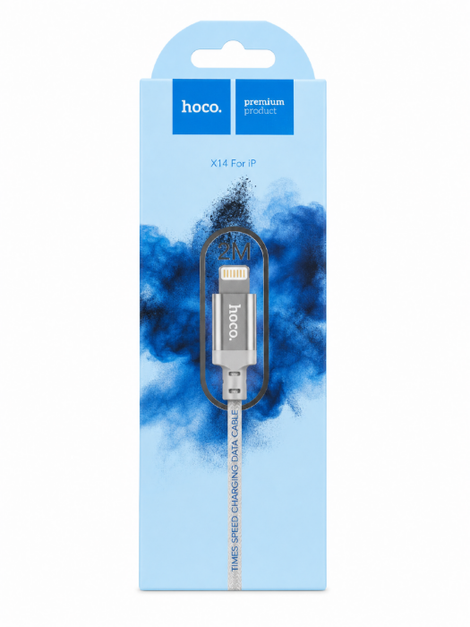 Кабель Hoco X14 Double speed charging data cable IP(L=2M) White купить оптом купить оптом