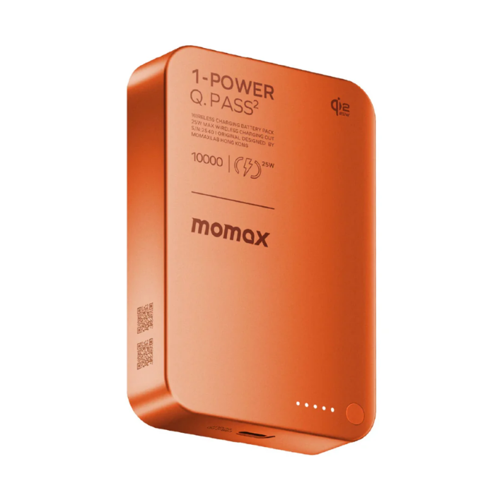 Внешний аккумулятор MOMAX 1-Power S.Pass Magnetic wireless Battery Pack 10000mAh (IP162Q2CNM) - Orange купить оптом купить оптом