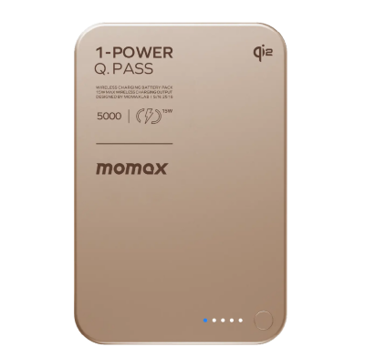 Внешний аккумулятор MOMAX 1-Power Q.Pass 5000mAh Qi2 Magnetic wireless Battery Pack (IP129Q2L) - Gold