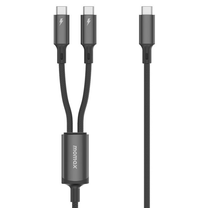 Кабель MOMAX Mag.Link 100W USB-C to Dual USB-C Magnetic cable(DC85D) 1.5M - Black купить оптом купить оптом