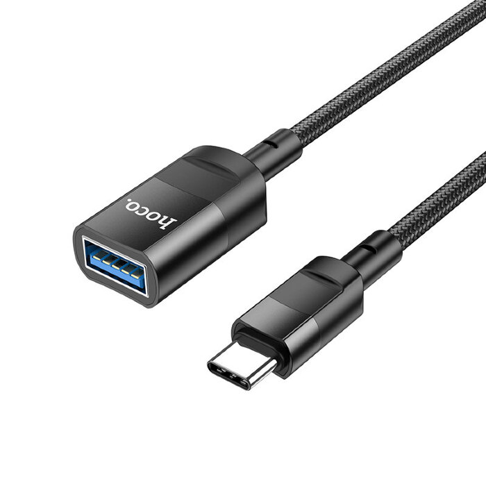 Кабель Hoco U107 Type-C male to USB female USB3.0 charging data sync extension cable - Black купить оптом купить оптом