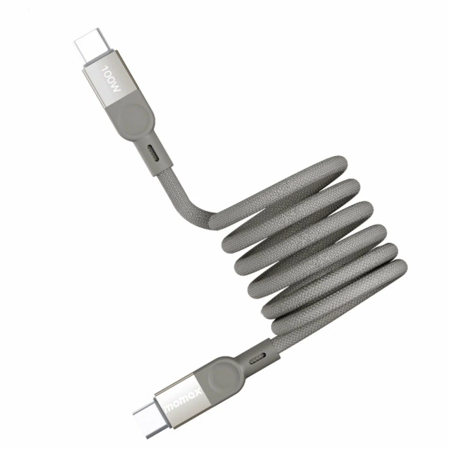 Кабель MOMAX DC35L (USB-C to USB-C)100W Magnetic Cable 1M - Titanium купить оптом купить оптом