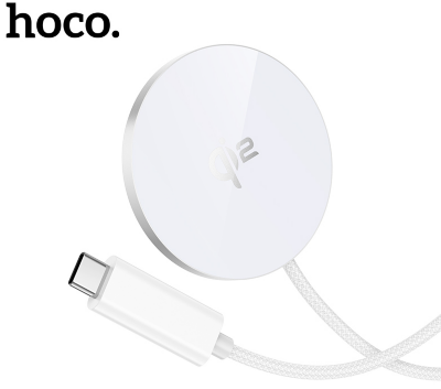 Беспроводное зарядное устройство HOCO CW63 Pro fast Qi2.2 magnetic wireless fast charger White