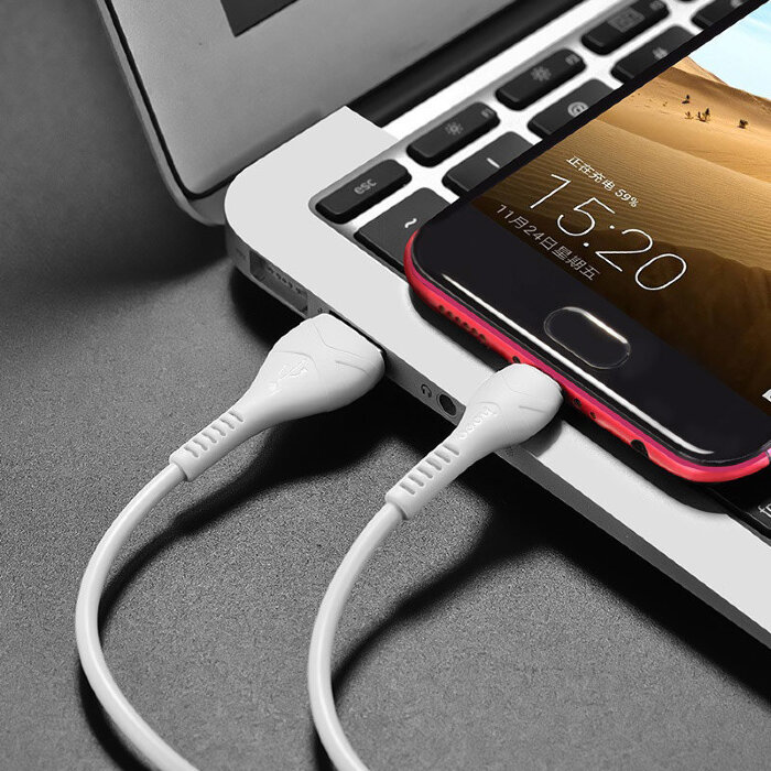 Кабель hoco X37 Cool power charging data cable for Micro - White