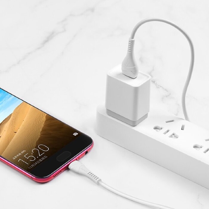 Кабель hoco X37 Cool power charging data cable for Micro - White купить оптом купить оптом